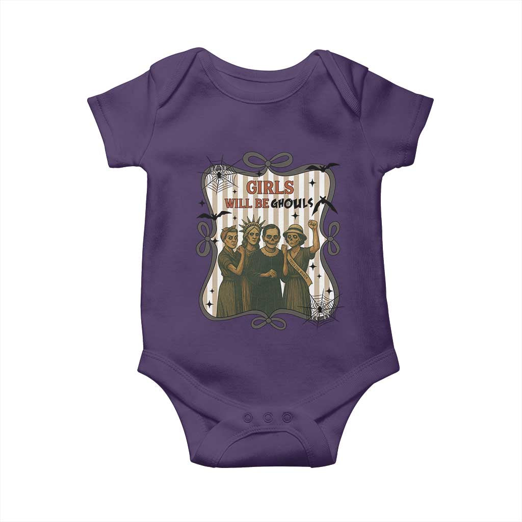 Halloween Feminist Baby Onesie Girls Will Be Ghouls Women Empowerment - Wonder Print Shop