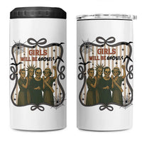 Halloween Feminist 4 in 1 Can Cooler Tumbler Girls Will Be Ghouls Women Empowerment