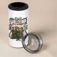 Halloween Feminist 4 in 1 Can Cooler Tumbler Girls Will Be Ghouls Women Empowerment
