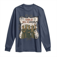 Halloween Feminist Long Sleeve Shirt Girls Will Be Ghouls Women Empowerment - Wonder Print Shop