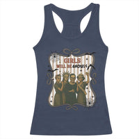 Halloween Feminist Racerback Tank Top Girls Will Be Ghouls Women Empowerment - Wonder Print Shop