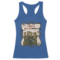 Halloween Feminist Racerback Tank Top Girls Will Be Ghouls Women Empowerment - Wonder Print Shop