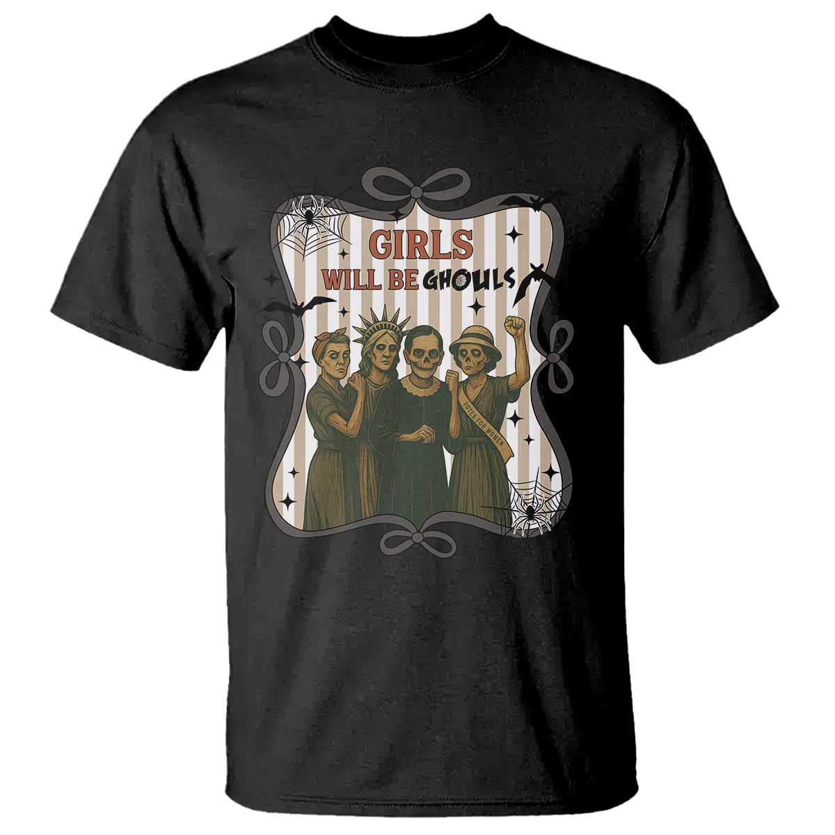 Halloween Feminist T Shirt Girls Will Be Ghouls Women Empowerment - Wonder Print Shop