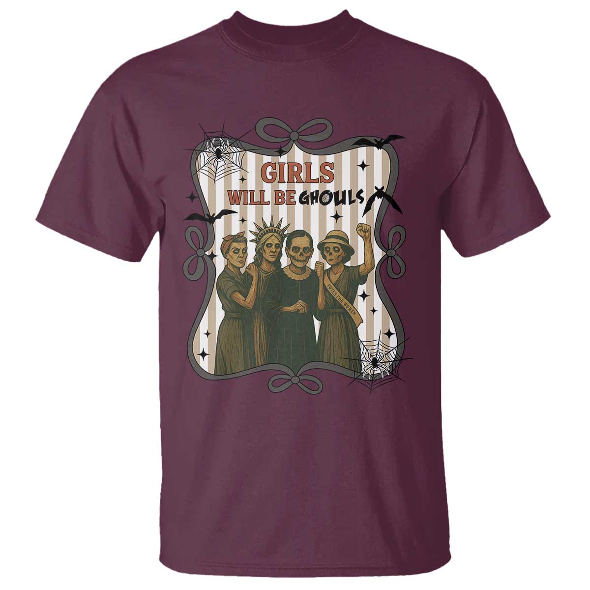 Halloween Feminist T Shirt Girls Will Be Ghouls Women Empowerment - Wonder Print Shop