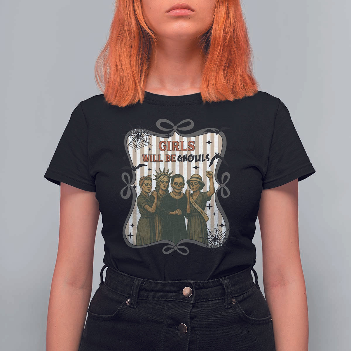 Halloween Feminist T Shirt For Women Girls Will Be Ghouls Women Empowerment - Wonder Print Shop