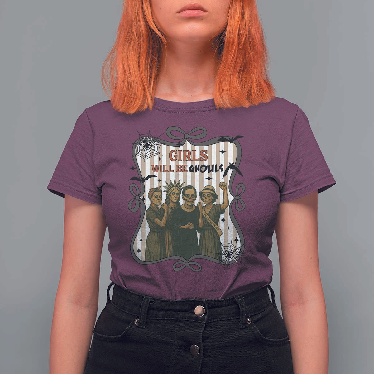 Halloween Feminist T Shirt For Women Girls Will Be Ghouls Women Empowerment - Wonder Print Shop