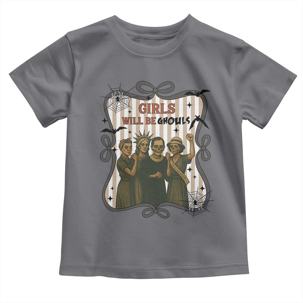 Halloween Feminist Toddler T Shirt Girls Will Be Ghouls Women Empowerment - Wonder Print Shop