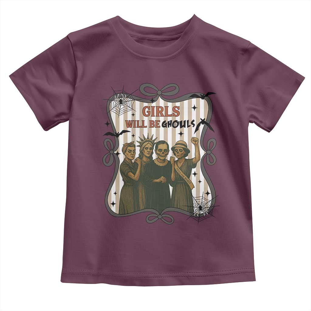 Halloween Feminist Toddler T Shirt Girls Will Be Ghouls Women Empowerment - Wonder Print Shop