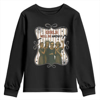 Halloween Feminist Youth Sweatshirt Girls Will Be Ghouls Women Empowerment - Wonder Print Shop