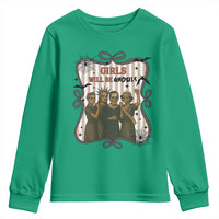 Halloween Feminist Youth Sweatshirt Girls Will Be Ghouls Women Empowerment - Wonder Print Shop