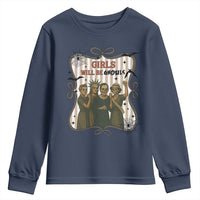 Halloween Feminist Youth Sweatshirt Girls Will Be Ghouls Women Empowerment - Wonder Print Shop