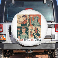 Girls Will Be Girls Spare Tire Cover Patriotic Feminist USA Women - Wonder Print Shop