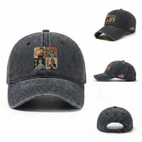 Girls Will Be Girls Washed Cotton Baseball Cap Patriotic Feminist USA Women