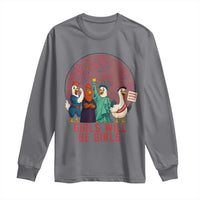 Girls Will Be Girls Long Sleeve Shirt Funny Patriotic Feathered Feminists Ducks - Wonder Print Shop
