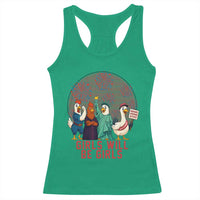 Girls Will Be Girls Racerback Tank Top Funny Patriotic Feathered Feminists Ducks - Wonder Print Shop