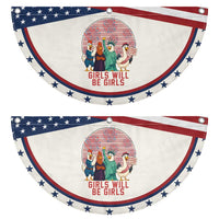 Girls Will Be Girls Patriotic Fan Flag Funny Feathered Feminists Ducks