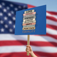 Human Rights Bookish Protest Sign Kindness Peace Equality Flower For Women - Wonder Print Shop