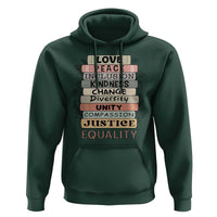 Human Rights Bookish Hoodie Kindness Peace Equality Flower For Women - Wonder Print Shop