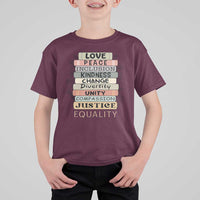 Human Rights Bookish T Shirt For Kid Kindness Peace Equality Flower For Women - Wonder Print Shop
