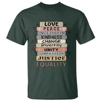 Human Rights Bookish T Shirt Kindness Peace Equality Flower For Women - Wonder Print Shop