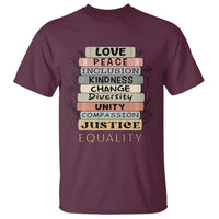 Human Rights Bookish T Shirt Kindness Peace Equality Flower For Women - Wonder Print Shop