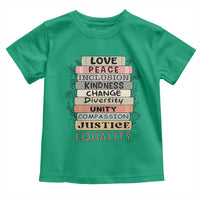 Human Rights Bookish Toddler T Shirt Kindness Peace Equality Flower For Women - Wonder Print Shop