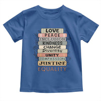 Human Rights Bookish Toddler T Shirt Kindness Peace Equality Flower For Women - Wonder Print Shop