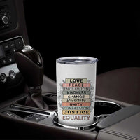 Human Rights Bookish Tumbler Cup Kindness Peace Equality Flower For Women