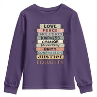 Human Rights Bookish Youth Sweatshirt Kindness Peace Equality Flower For Women - Wonder Print Shop