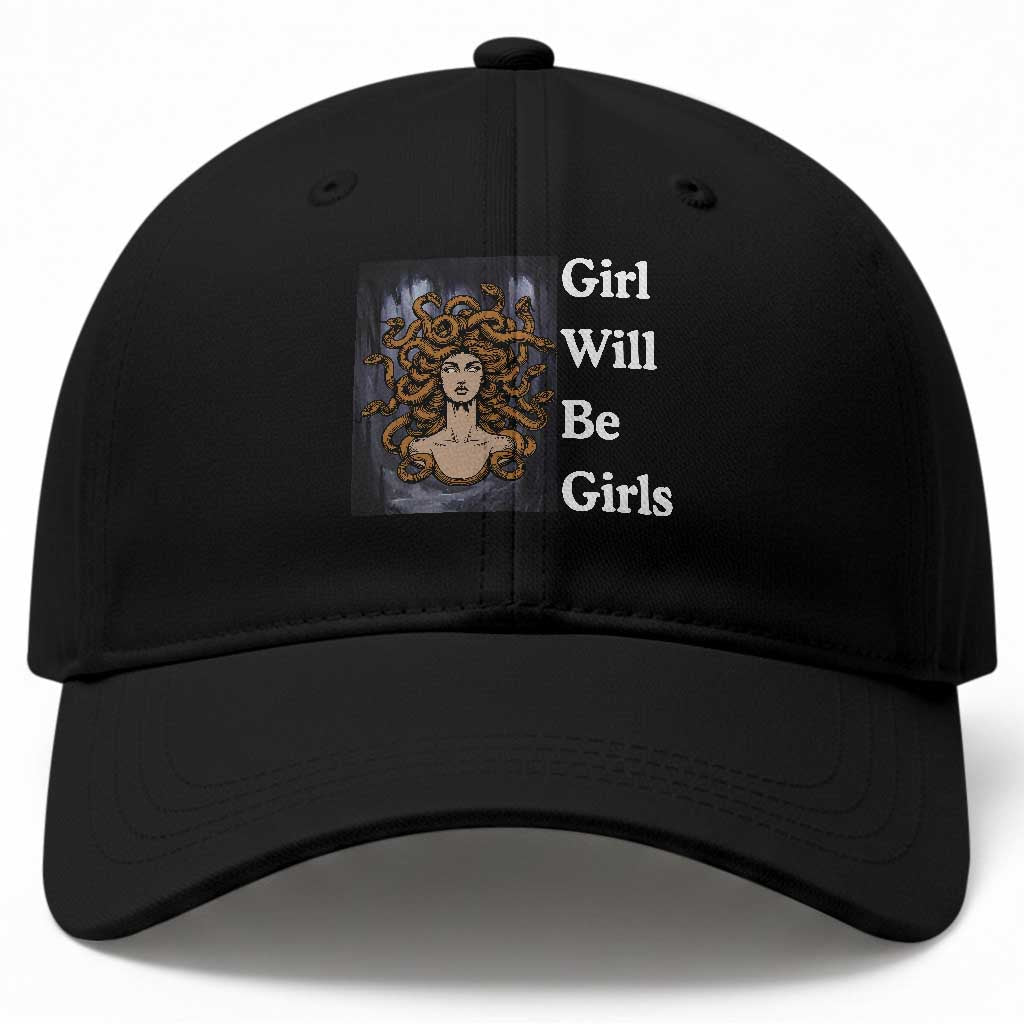 Girl Will Be Girls Baseball Cap Medusa Mythology Feminist Women