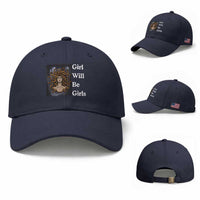 Girl Will Be Girls Baseball Cap Medusa Mythology Feminist Women