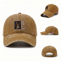 Girl Will Be Girls Washed Cotton Baseball Cap Medusa Mythology Feminist Women