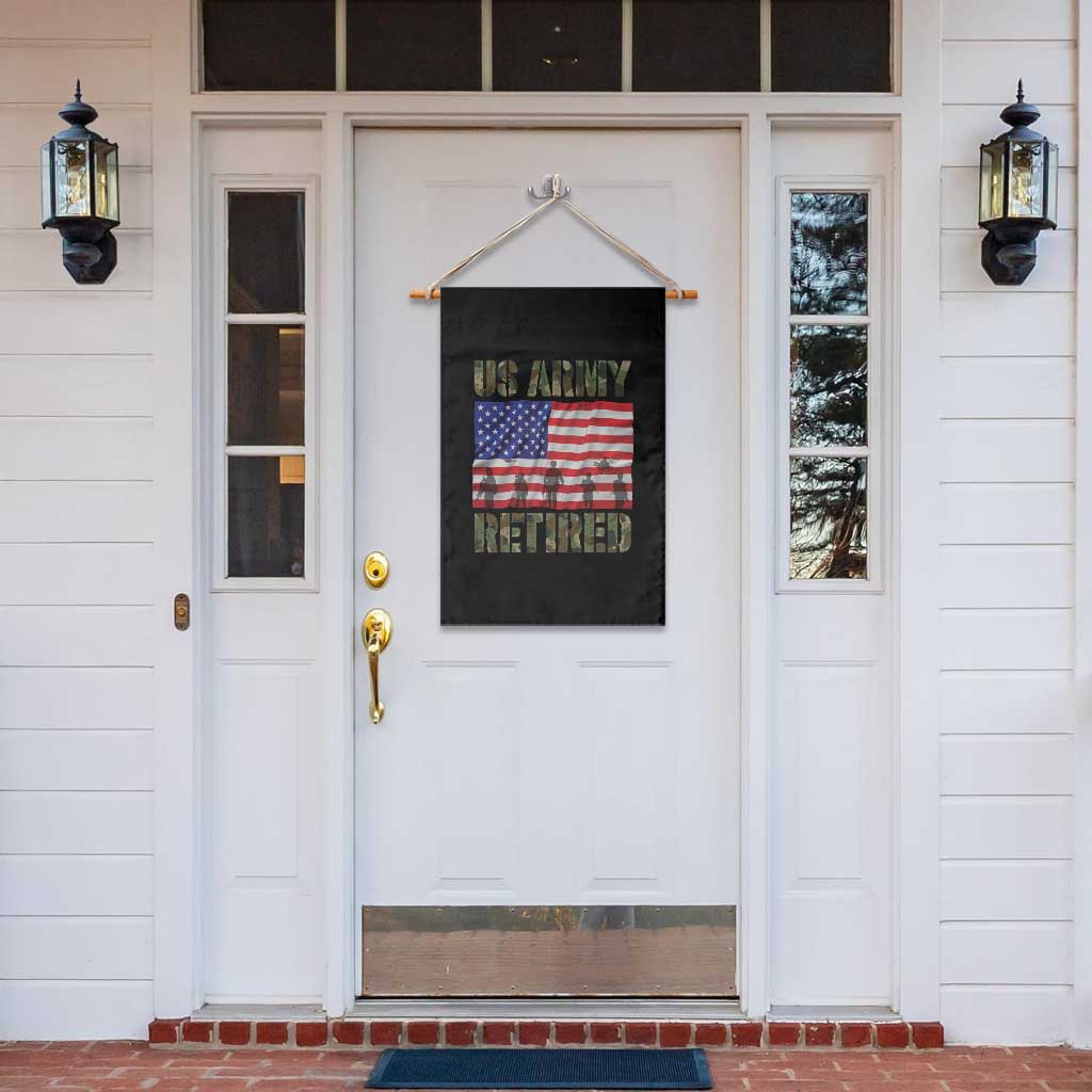Retired Veteran Garden Flag American Flag US Army Patriotic USA Pride - Wonder Print Shop