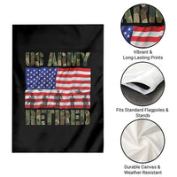 Retired Veteran Garden Flag American Flag US Army Patriotic USA Pride - Wonder Print Shop