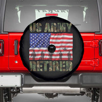 Retired Veteran Spare Tire Cover American Flag US Army Patriotic USA Pride - Wonder Print Shop