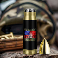 Retired Veteran Bullet Tumbler American Flag US Army Patriotic USA Pride