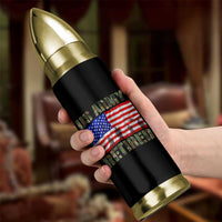 Retired Veteran Bullet Tumbler American Flag US Army Patriotic USA Pride