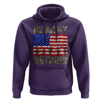 Retired Veteran Hoodie American Flag US Army Patriotic USA Pride - Wonder Print Shop