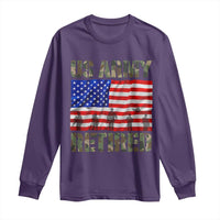 Retired Veteran Long Sleeve Shirt American Flag US Army Patriotic USA Pride - Wonder Print Shop