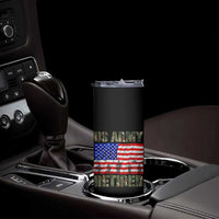 Retired Veteran Skinny Tumbler American Flag US Army Patriotic USA Pride