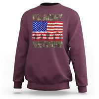 Retired Veteran Sweatshirt American Flag US Army Patriotic USA Pride - Wonder Print Shop