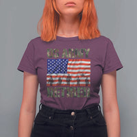 Retired Veteran T Shirt For Women American Flag US Army Patriotic USA Pride - Wonder Print Shop