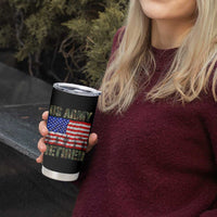 Retired Veteran Tumbler Cup American Flag US Army Patriotic USA Pride