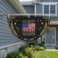 Retired Veteran Patriotic Fan Flag American Flag US Army USA Pride