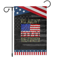 Retired Veteran Garden Flag American Flag US Army Patriotic USA Pride