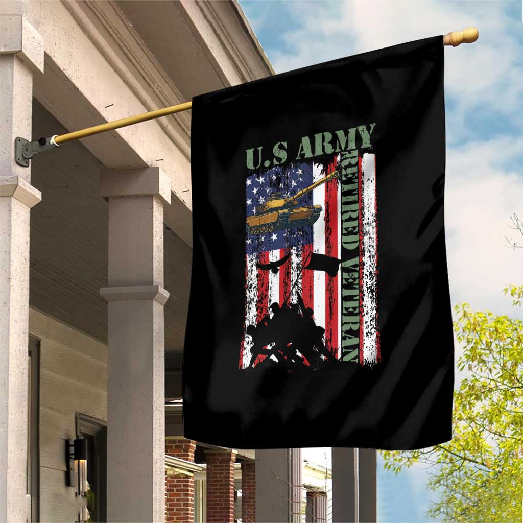 Retired Army Garden Flag American Flag US Patriotic USA Pride - Wonder Print Shop
