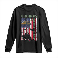 Retired Army Long Sleeve Shirt American Flag US Patriotic USA Pride - Wonder Print Shop