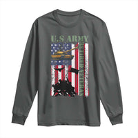 Retired Army Long Sleeve Shirt American Flag US Patriotic USA Pride - Wonder Print Shop
