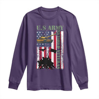 Retired Army Long Sleeve Shirt American Flag US Patriotic USA Pride - Wonder Print Shop