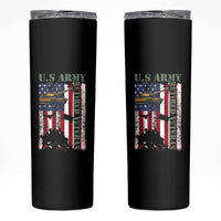 Retired Army Skinny Tumbler American Flag US Patriotic USA Pride